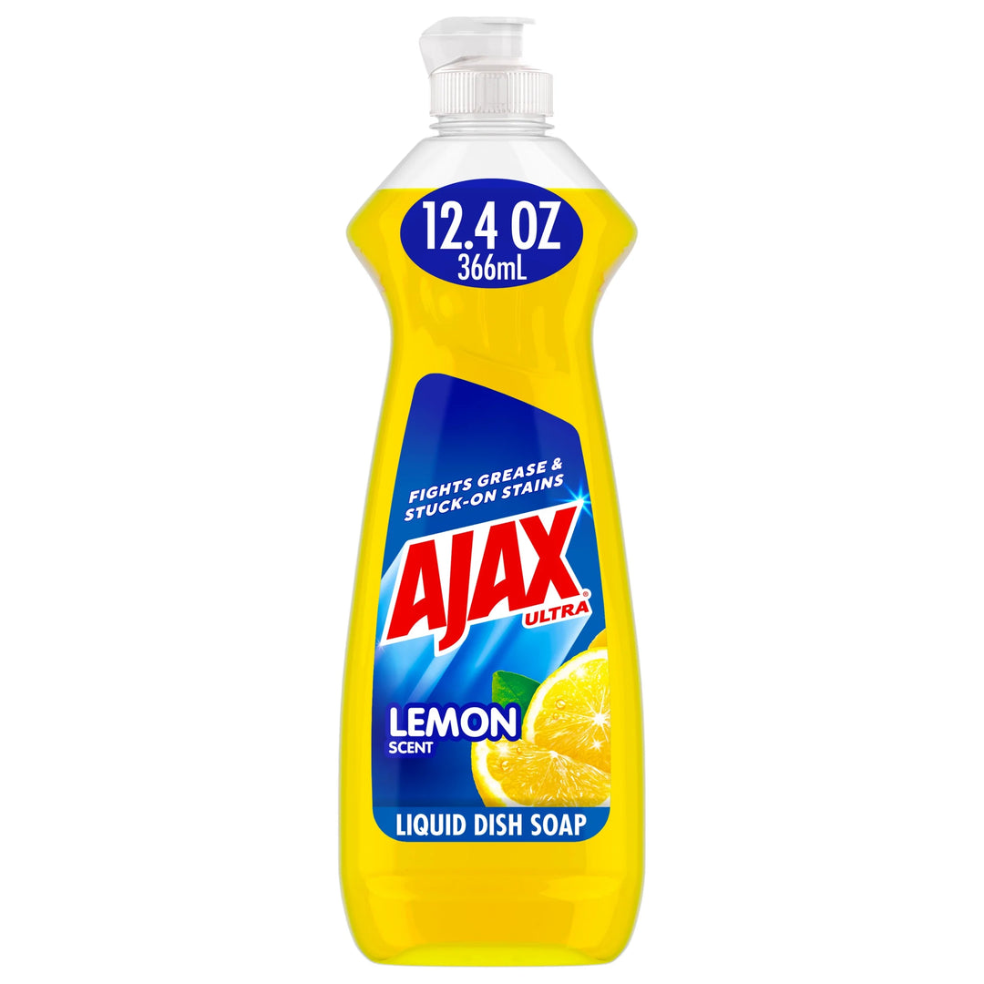 Ajax Dishwashing Liquid Dish Soap Yellow Lemon