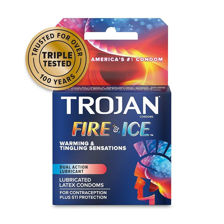 Trojan Fire & Ice Condom 3pk